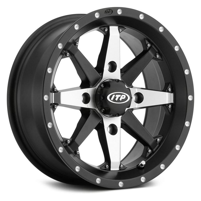 ITP CYCLONE WHEEL BLACK AND MACHINED 15X7