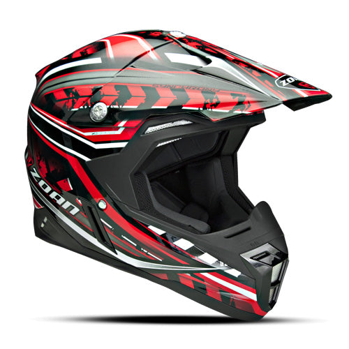 ZOAN SYNCHRONY MX HELMET, MONSTER BLACK/RED - 2X