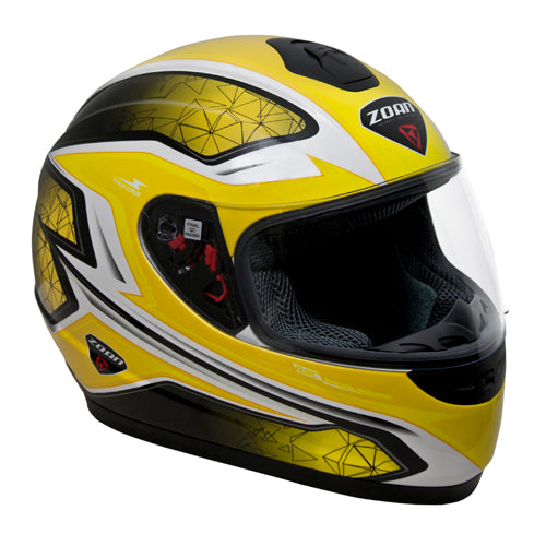 ZOAN THUNDER M/C HELMET, ELECTRA YELLOW - XS